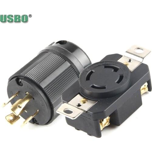 High power generator America 30A NEMA L15-30P L15-30R US Unlock industry power converter plug inline wire connector Receptacle