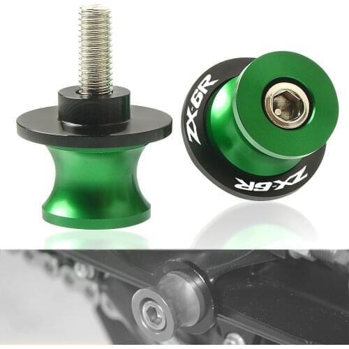 Motorcycle 8mm 10mm CNC Aluminum Accessorie swingarm slider stand Spool Swing Arm For Kawasaki Ninja ZX6R ZX-6R 2006-2011 2008