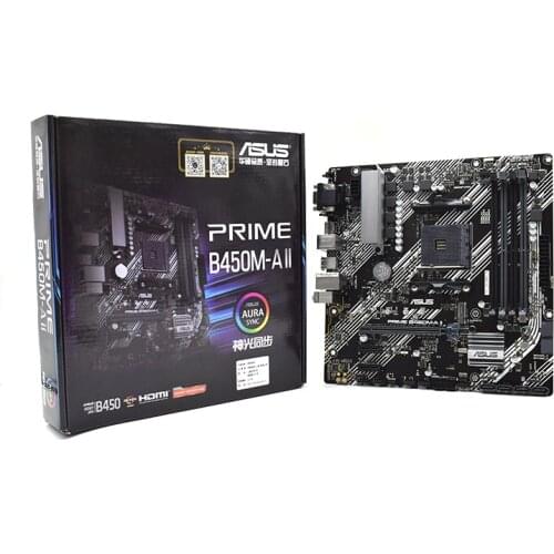 NEW For ASUS PRIME B450M-A II Motherboard Socket LGA AM4 DDR4 M.2 nvme ssd For AMD B450 Original Desktop Mainboard