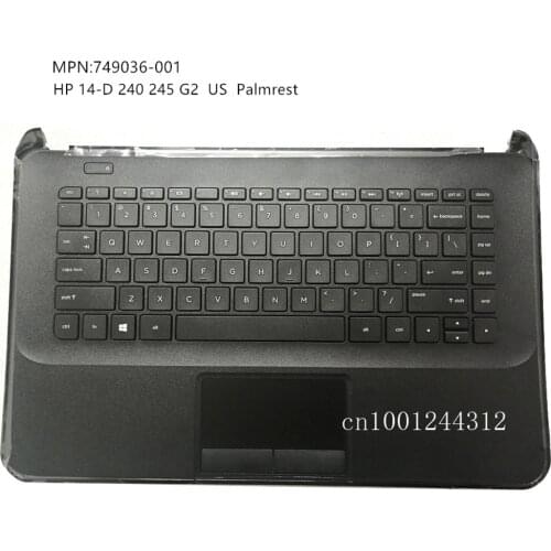 New For HP 240 245 G2 14-d 14-d(xxxxx) Palmrest Upper Case Keyboard Bezel Cover Touchpad US 749036-001