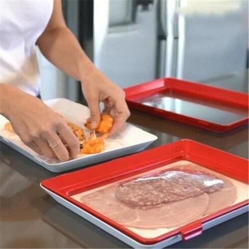 Food Storage Fresh Keeping Creative Food Preservation Tray Refrigerator Spacer Organizer
