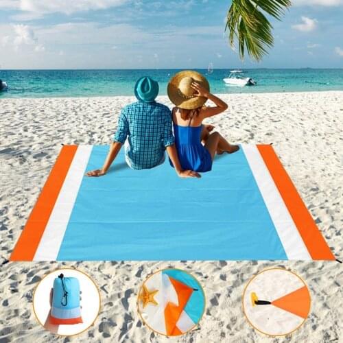 Beach Blanket, 79''X99'' Oversized Beach Mat Outdoor Beach Blanket Compact Lightweight Comping Portable Blanket Picnic Mat