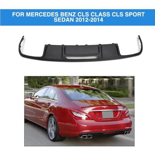 PP Car Rear Bumper Diffuser Lip Spoiler For Mercedes Benz CLS Class CLS Sport Sedan 2012-2014