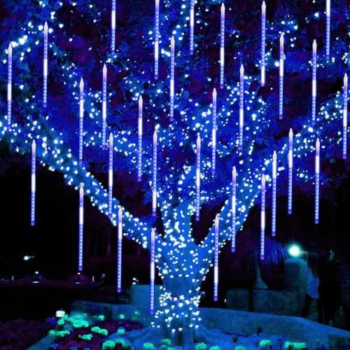 30cm/50cm LED Meteor Shower Holiday String Light Outdoor Waterproof Fairy Lights for Garden Street Garland Christmas Decorations