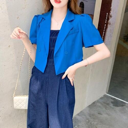 Pritee Cryshoes Women's Blazers With Short Sleeves