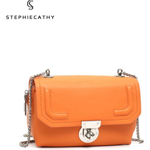 SC Luxury Women Real Leather Messenger Bags Fashion Chain Lock Flap Shoulder Handbags Ladies Chic Small Cowhide Crossbody Purses