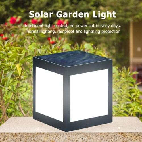 12LED Solar Energy Powered Pillar Lamp Waterproof Column Lights for Outdoor Villa Courtyard Enclosing Wall Decoration