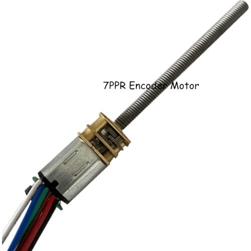 M455 Thred Screw Shaft N20 DC gear motor 3V6V12V 7PPR Magnetic Encoder DIY Model smart robot Door lock motor