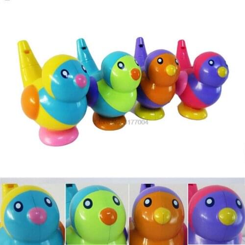 DHL 200pcs Lovely Bird Shape Whistle Kids Music Instrumental Bath Toy Baby Educational Toys