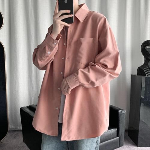 2020 Mens Fashion Trend Clothes Loose Casual Coats Long Sleeves Shirt Camisa Social Masculina Streetwear Shirts Size M-5XL