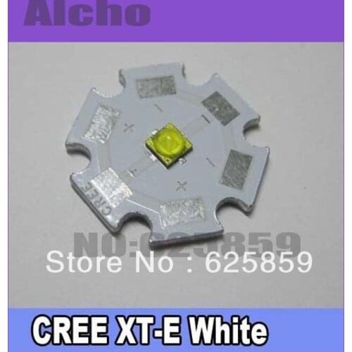 5pcs Cree XTE XT-E White LED + 20mm Star Base 1W 3W 5W led emitter 456lm@5W