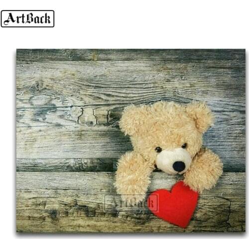 5d diy diamond painting bear doll heart picture diamond mosaic full square sticker