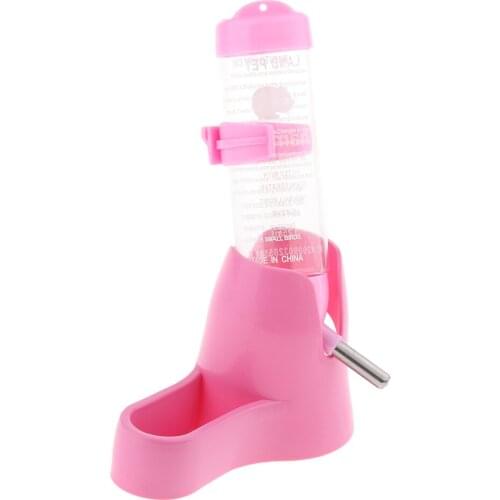 Small Animal Water Bottle Water Auto Dispenser with Food Container Base