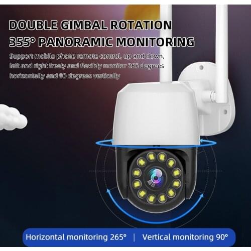 Two-way Voice WIFI IP Camera Wireless 1080P CCTV HD PTZ Smart Home Security Outdoor IR Remote Real-time Monitoring Waterproof