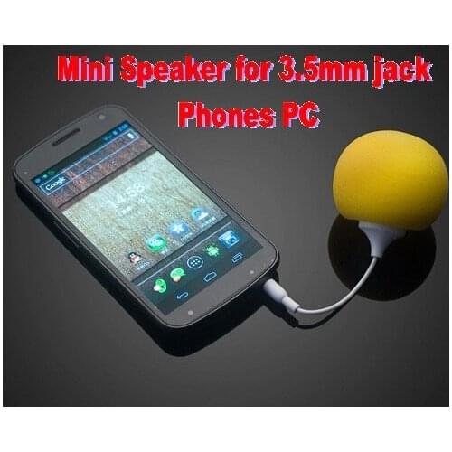 Colorful Faster Mini Sponge Ball Speaker 3.5mm jack cable for iPhone iPod MP3 iPad Tablet PC Samsung HTC Cell Phones