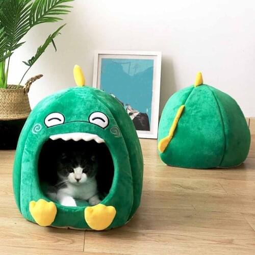 Dog House Dinosaur For Tent High Quality Warm Cotton Small Dog Cat Bed Puppy House Nonslip Bottom Dog Beds Pet Product #YL5