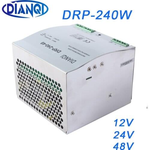 DRP-240W-48V 5A DRP-240-48 Steady Single Output AC-DC Industrial DIN Rail Power Supply DR-240W-24V 10A DR-240-24 ADJ 10