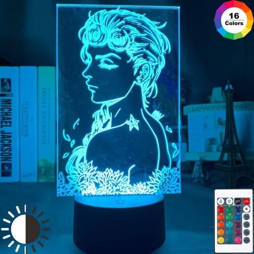 Anime JoJos Bizarre Adventure Art Gadget Led Night Light Touch Sensor Colorful Nightlight for Home Decor Jojo Figure 3d Lamp