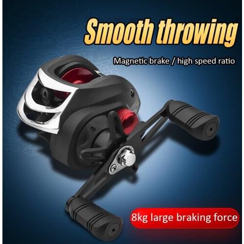 Metal Spool Baitcasting Reel 8kg Max Drag 7.2/1 High Speed Gear Ratio Saltwater Sea Low Profile Carp Fishing Wheel for shimano