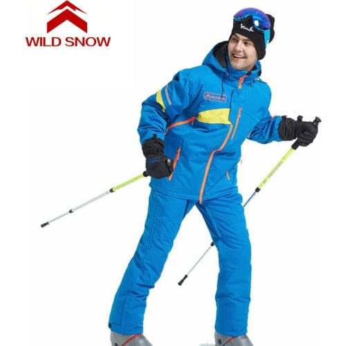Wild Snow New Map Ski Suit Set Mens Snowboard Jacket And Pants Ski Suit Male Windproof Waterproof Wens Winter Jackets,T831
