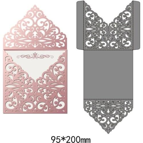 Lace Envelope Metal Cutting Dies Hollow Lacework for DIY Greeting Card Scrapbook Embossing Paper Craft Envelope Creative Cut Die