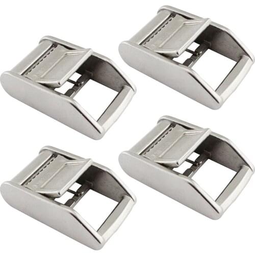 4pcs 25mm Marine 316 Grade Stainless Steel Cam Buckle for Tie-Down Straps