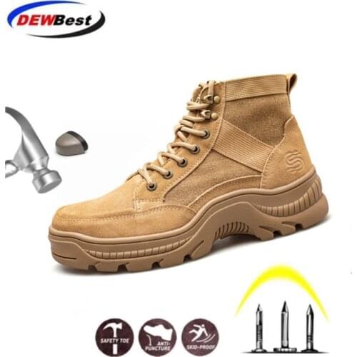 Indestructible Shoes Men Safety Work Shoes with Steel Toe Cap Puncture-Proof Boots Lightweight Breathable Sneakers Dropshipping