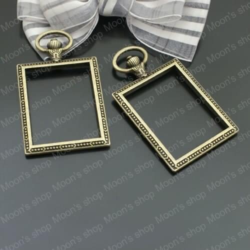 Wholesale 66*38mm Antique Bronze Square Watch Alloy Flat Charms Pendants DIY Findings Accessories 4 pieces (JM2915)