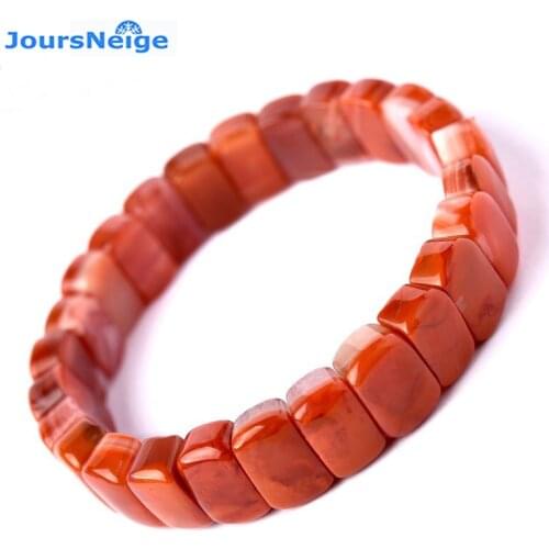 Wholesale South Red Stone Hand Row Liangshan Natural Stone Bracelets For girlfriend birthday present Simple Crystal Jewelry