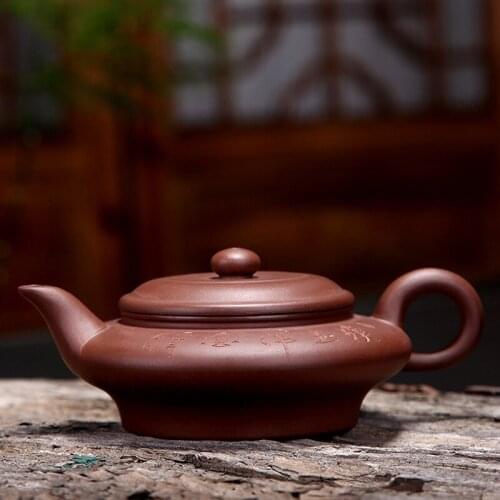 Flat ancient recommended wholesale unadorned beauty factory large kettle virtual flat pot of tea custom a drop shipping