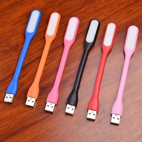 Portable Flexible USB LED Night Light Reading Lamp White Light USB Lamp Powerbank Laptop USB Port LED Light Bulb Camping Lamp