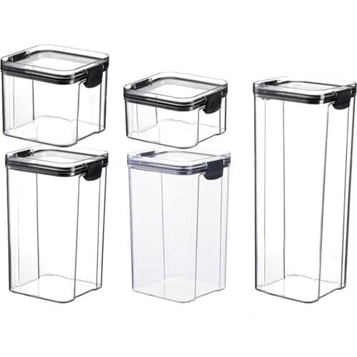 Clear Food Storage Box Container Moisture Proof Grain Bottle Jar Kitchen Supply