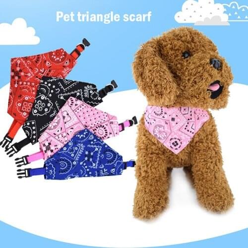 Adjustable Dog Bibs Small Medium Dogs Collars Triangular Puppy Bandanas Cute Cats Necklace Scarf Pets Kitten Bow Tie Grooming