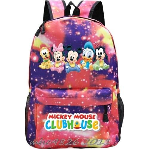 Disney Mickey Mouse Backpack Laptop Bags Cartoon Fashion School Bag For Men Women Boys Girls Kids backpack birthday gift