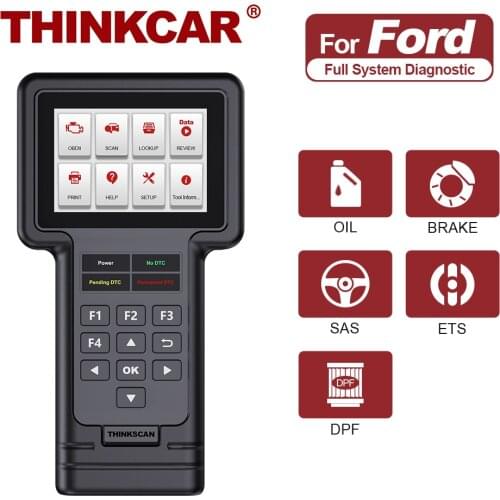 THINKCAR Thinkscan S04 Ford Full System Code Reader Scanner Oil/Brake/SAS/ETS/DPF Reset Diagnostic Tool