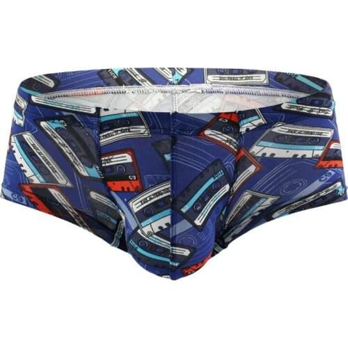 Mens Boxers Pouch Panties Man Underwear Sexy Printed Breathable Underpants Male Boxershorts Penis Trunk Ropa Interior Hombre