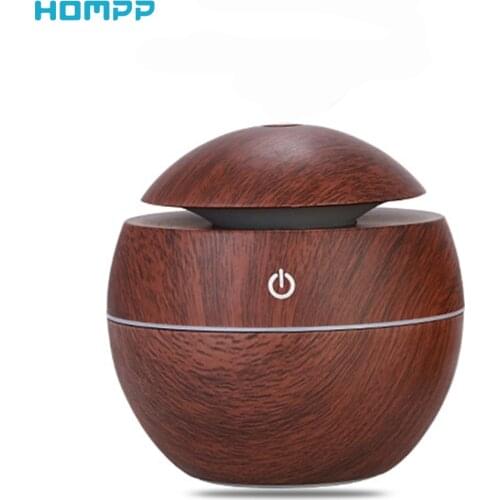 USB Aroma diffuser Golden Mini Air Moistening Ultrasonic Humidifier 130ml BPAFree for Office Home Bedroom Living Room Study Yoga