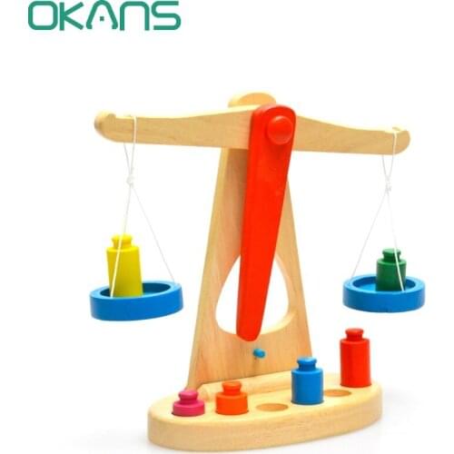 Scale Libra Pendulum Early Learning Wooden Toy for Learning Balance Knowledge