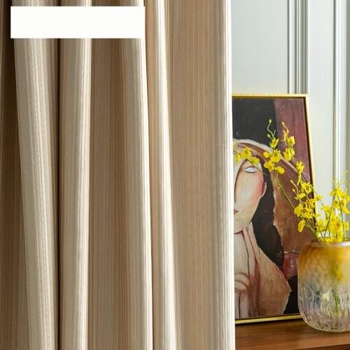 Custom curtain Nordic Simplicity modern Vertical bar Jacquard shading bedroom livingroom window thick blackout curtain M1032