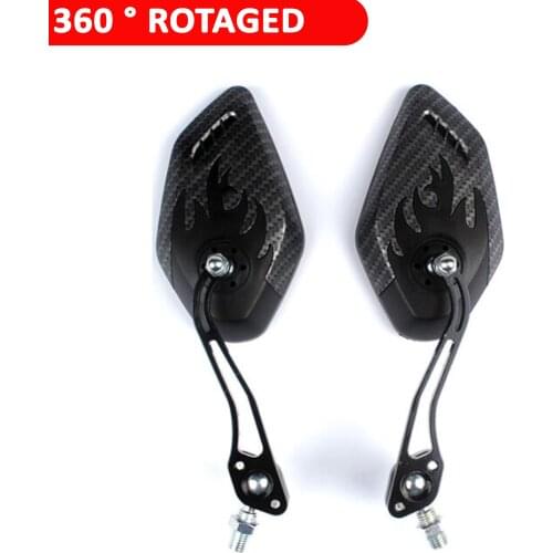 Bike Rear View Mirror 360° Rotation Wide Range Suitable for Stright MTB Handle Bar 21-23mm 1 Pair Safty Bicycle DIY Accessory