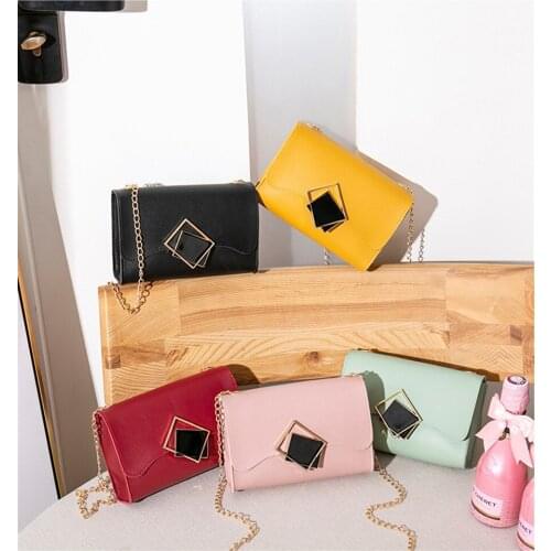 Lady’s Small Square Bag Chain Shoulder Bag Woman’s Cell Phone Messenger Bag Multifunctional Bag F860