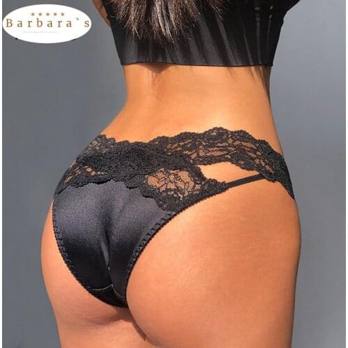 Women Sexy Lace silk Panties Low-waist Underwear Female G String Breathable Hollow out Lingerie Temptation Intimates M L culotte