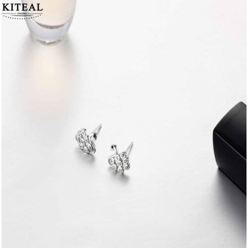 KITEAL Hot Gift Perfume women earring Swan earrings 9mm*8mm animal pendientes Jewelry European Style