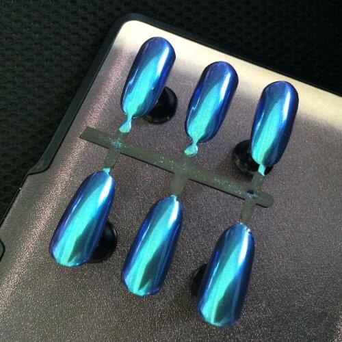0.5g BLUE Aurora Neon Pigment Powder Chameleon Mermaid Powder Mirror Unicorn Chrome Nail Rainbow Dust Nail Art Decoration DIY