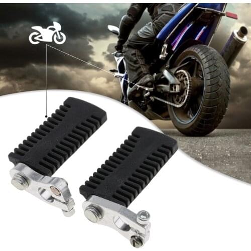 1 Pair Motorcycle Pedals Foot Pegs Rest Footrests Footpegs Rider Foot Peg for 47cc 49cc Mini Motor Pocket Dirt Pit Bike Black