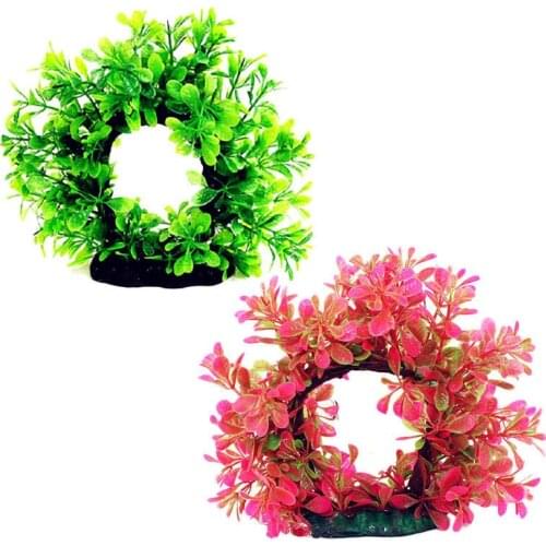 1Pcs Aquaria Aquarium Plants Aquatic Water Grass Fish Decoration Artificial Plastic Plant Nice Flower Door Creative