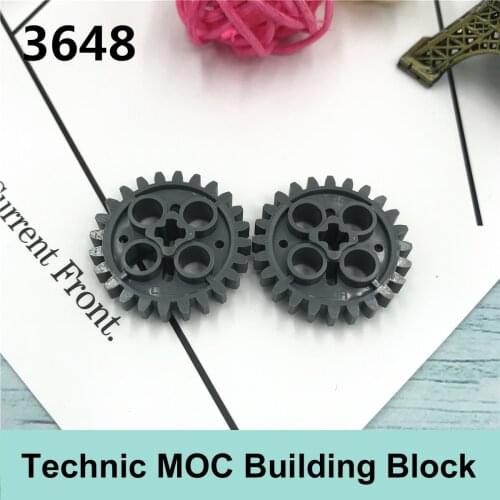 10PCS Tech Building Block Parts Compatible with Famous Brand Tech MOC Parts 3648 4514558 24 Tooth Gear Technology
