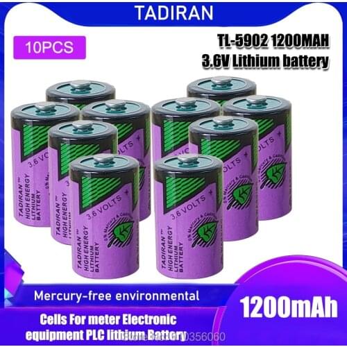 10PCS FOR TADIRAN 1/2AA ER14250 3.6V TL-5902 PLC Equipment nc machine meter gas meter probe lithium battery