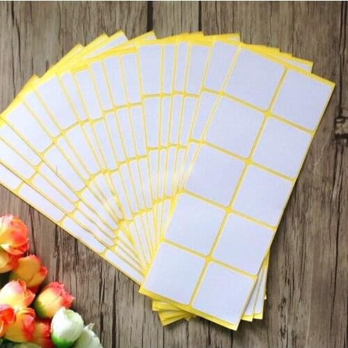 100pcs/lot New White Colour Square White Blank Seal Sticker Design Kraft Sealing Sticker DIY Gift Package Label