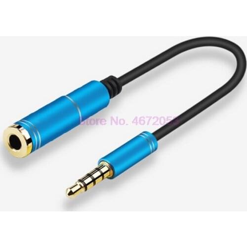 1000pcs 3.5mm Audio Converter OMTP/CTIA Male to Female Headphone Cable for Mp3 Phone Tablet Desktop